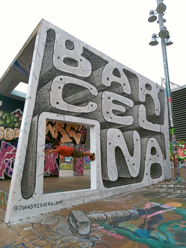 Wallspot - JUANDRES VERA - Barcelona (La puerta)  - Barcelona - CUBE tres xemeneies - Graffity - Legal Walls - , 