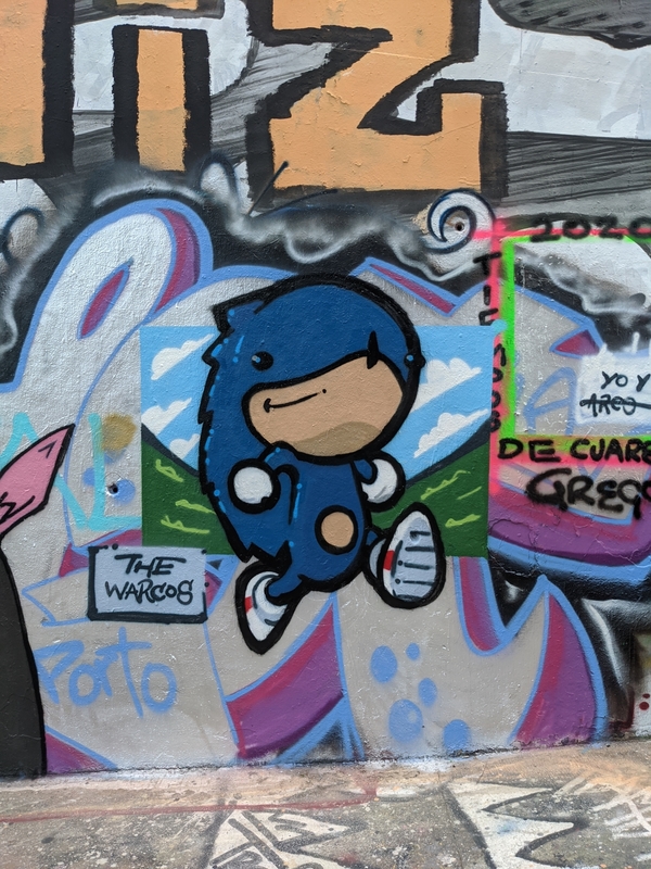 Wallspot - Warcos - The Hedgehog - Barcelona - CUBE tres xemeneies - Graffity - Legal Walls - Il·lustració