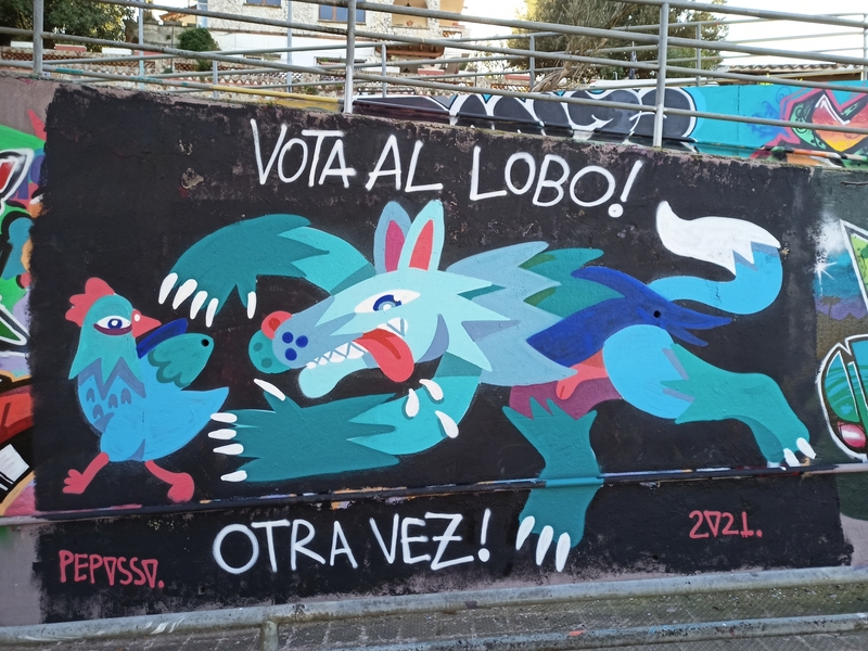 Wallspot - Pepasso - vota al lobo - Sant Cugat - Rampes la floresta - Graffity - Legal Walls - Letters
