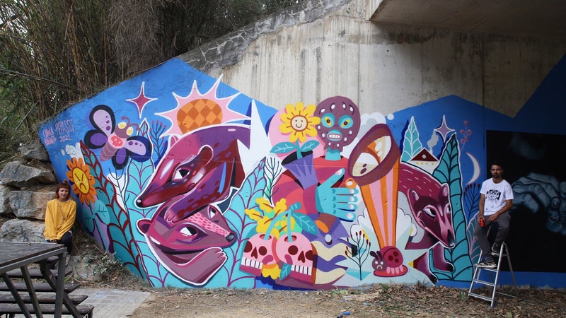 Wallspot - Carola Bagnato - Volpelleres colab con @pepasso - Sant Cugat - Volpelleres - Graffity - Legal Walls - Illustration