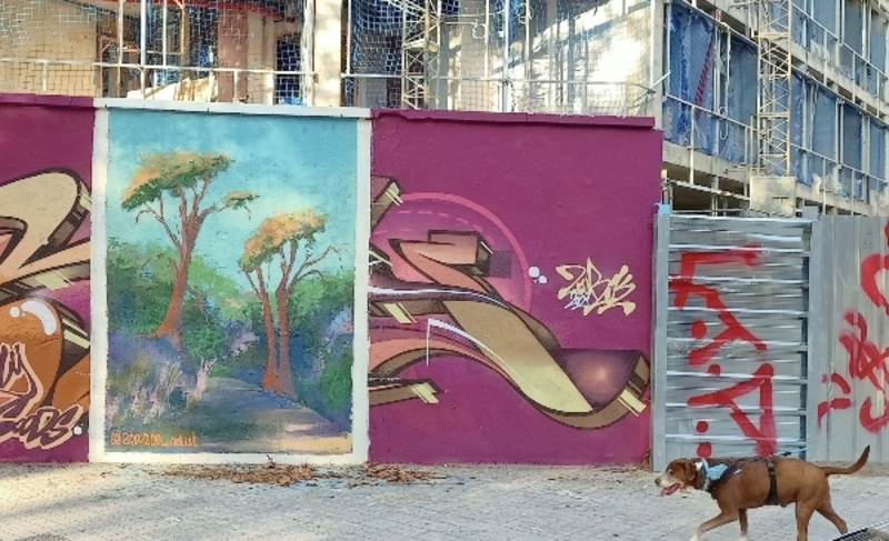 Wallspot - JuliART - #just a Sunny day by @200x200_artist - Barcelona - Agricultura - Graffity - Legal Walls - Letters, Illustration, Others