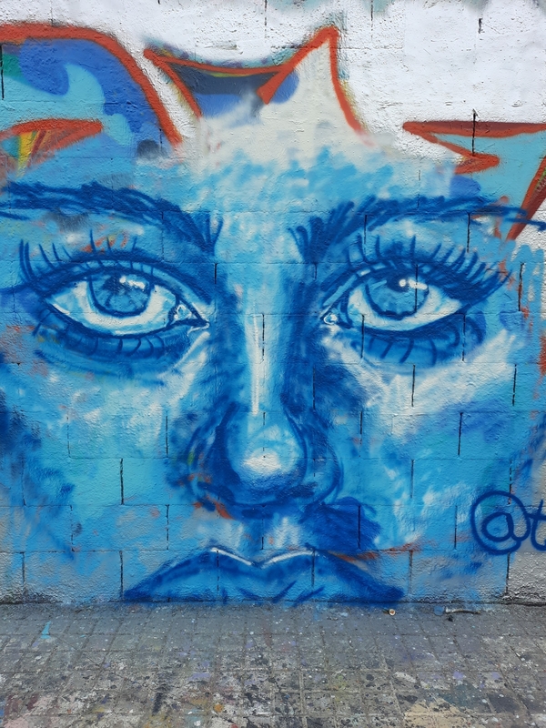 Wallspot - Tali_la - Drassanes - BLUE  - Barcelona - Drassanes - Graffity - Legal Walls - Ilustración, Otros