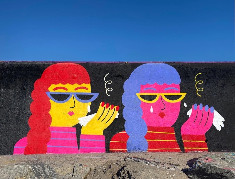 Wallspot - EmilyE - Drama Queens - Barcelona - Forum beach - Graffity - Legal Walls - Illustration