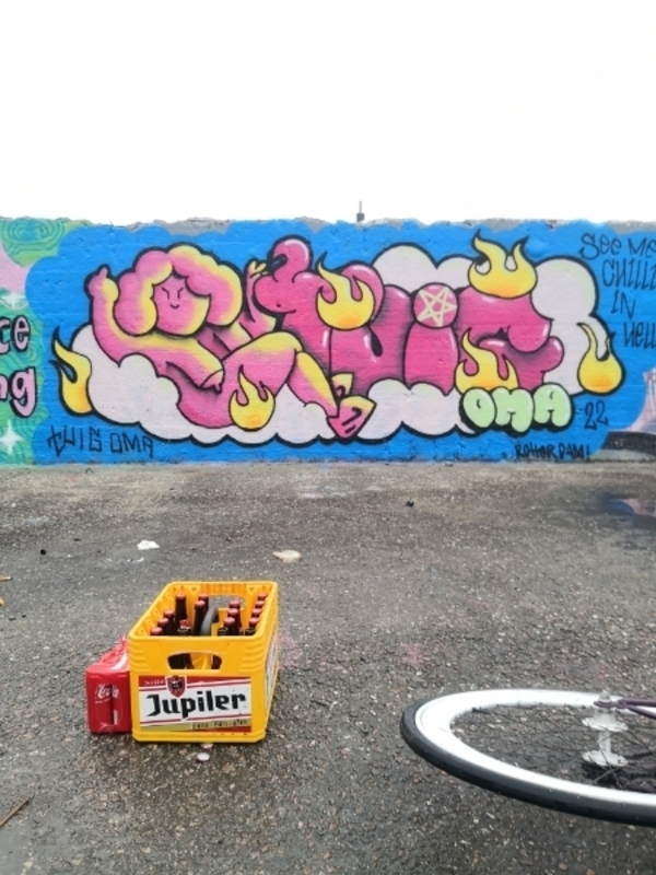 Wallspot - TuigOma - will chill - Ghent - Grindbakken - Graffity - Legal Walls - Letras, Ilustración