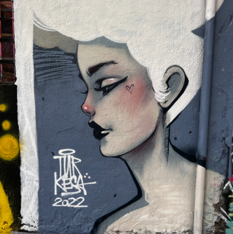 Wallspot - TURKESA - pachanga rápida para entrevista tve1 - Barcelona - Western Town - Graffity - Legal Walls - Il·lustració