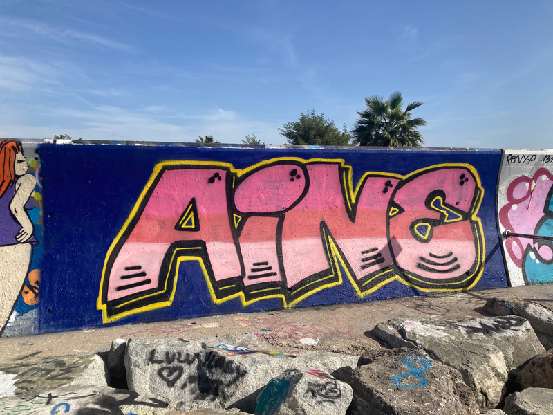 Wallspot - backsideoli - Aine  - Barcelona - Forum beach - Graffity - Legal Walls - Letters