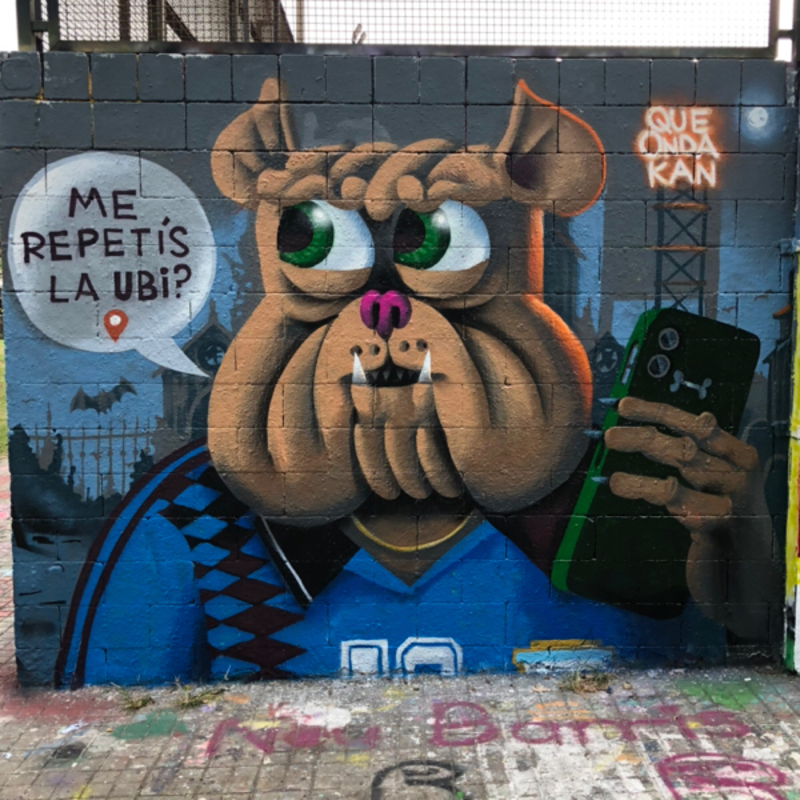Wallspot - Que onda kan - barrio equivocado - Barcelona - Drassanes - Graffity - Legal Walls - Letras