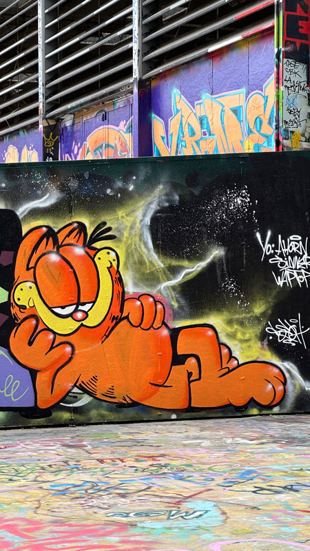 Wallspot - SeohOne - Garfield Wall - Barcelona - Tres Xemeneies - Graffity - Legal Walls - Letras, Ilustración