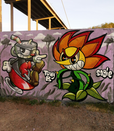 cuphead painted together with Sagie 