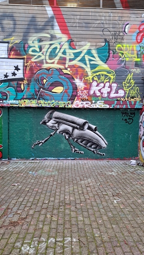 Wallspot - La.Kus - up for a smoke? - Rotterdam - Croos - Graffity - Legal Walls - Illustration