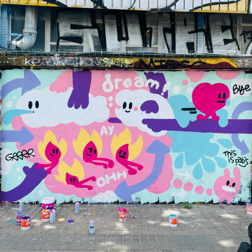 Wallspot - pabs - Dreams Come True or Not - Barcelona - Circumval·lació - Graffity - Legal Walls - Illustration